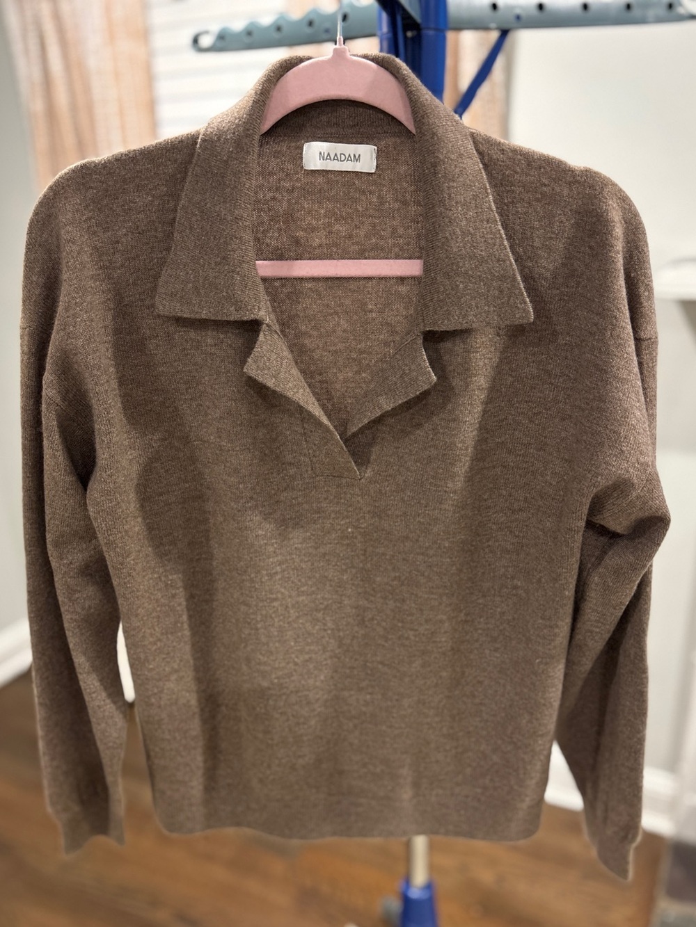Naadam Women's Wool Cashmere-Blend Polo Sweater - Large